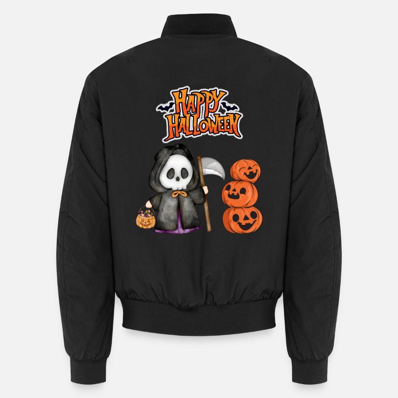 Frohes Halloween Sensenmann Unisex Bomberjacke