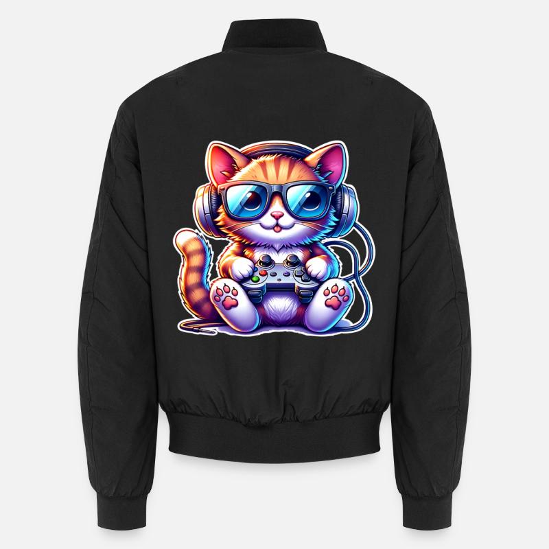 Katze Gaming Unisex Bomberjacke