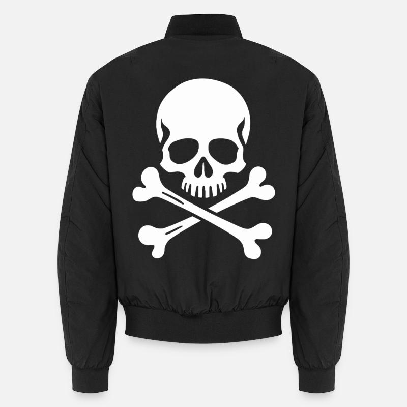 Crâne Jolly Roger classique - Bomber unisexe - noir