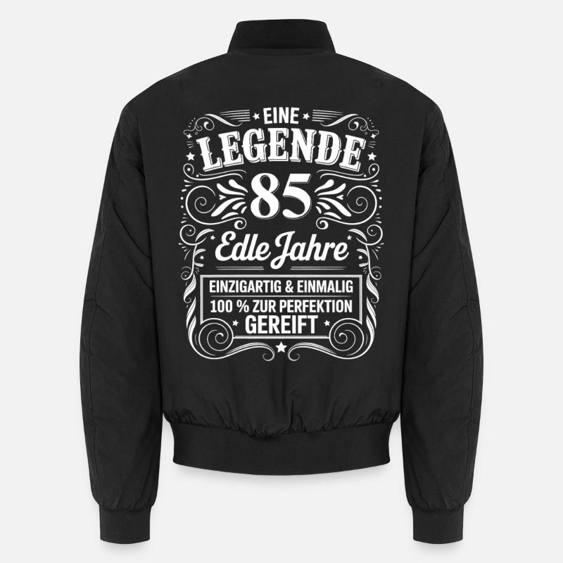 Eine Legende Edle 85 Jahre 85. Geburtstag Geschenk Unisex Bomberjacke