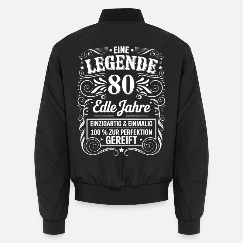Eine Legende Edle 80 Jahre 80. Geburtstag Geschenk Unisex Bomberjacke