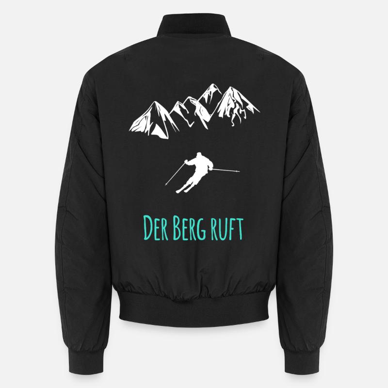 Skifahren - Der Berg ruft - Unisex Bomberjacke - Schwarz