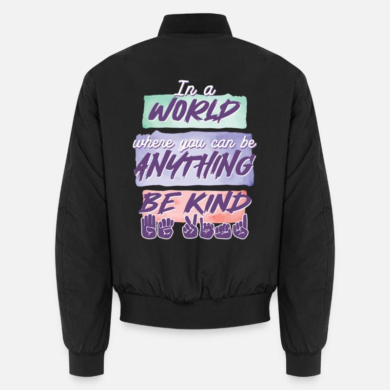 ASL Dolmetscher Gebärdensprache Unisex Bomberjacke