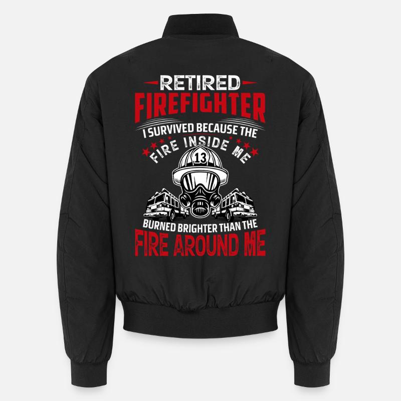 Fireman - Unisex Bomber Jacket - black