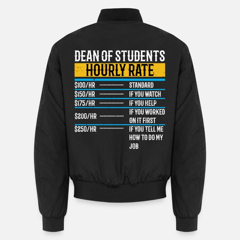 Lustiger Dekan der Studenten Stundensatz Unisex Bomberjacke