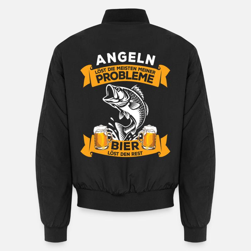 Pêche et bière : résolution de problèmes, dicton du pêcheur Bomber unisexe