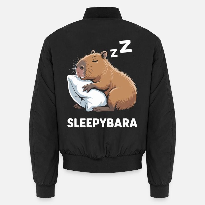 Sleepybara Capybara Schlafen Unisex Bomberjacke