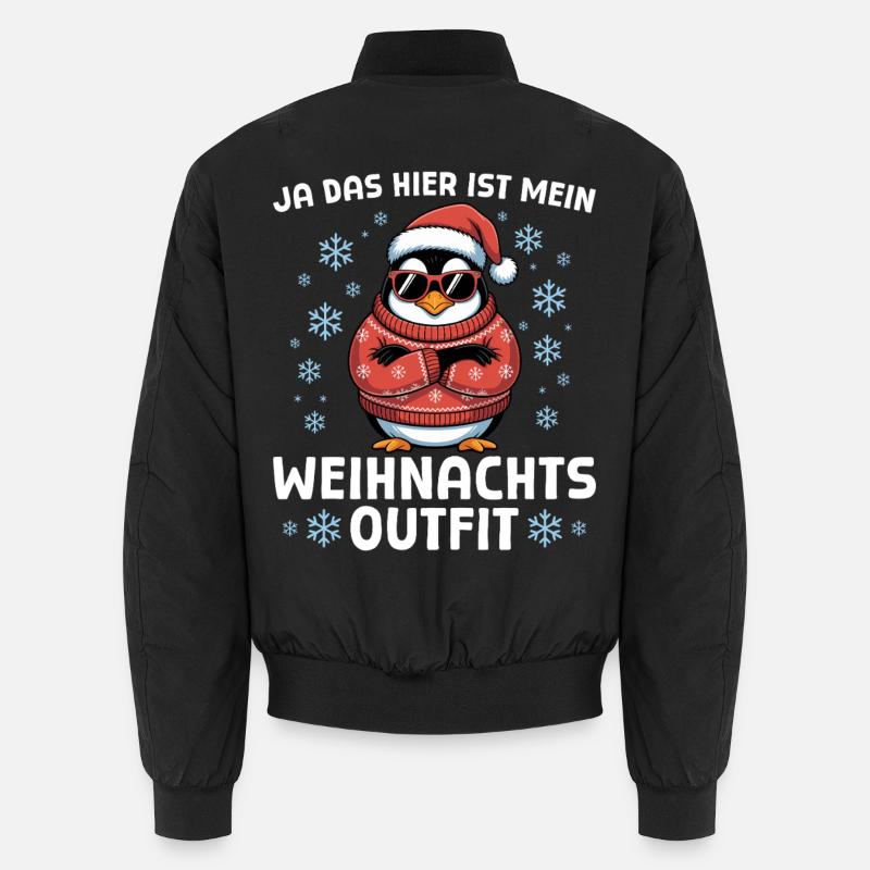 Pingouin avec des lunettes de soleil de Noël Bomber unisexe