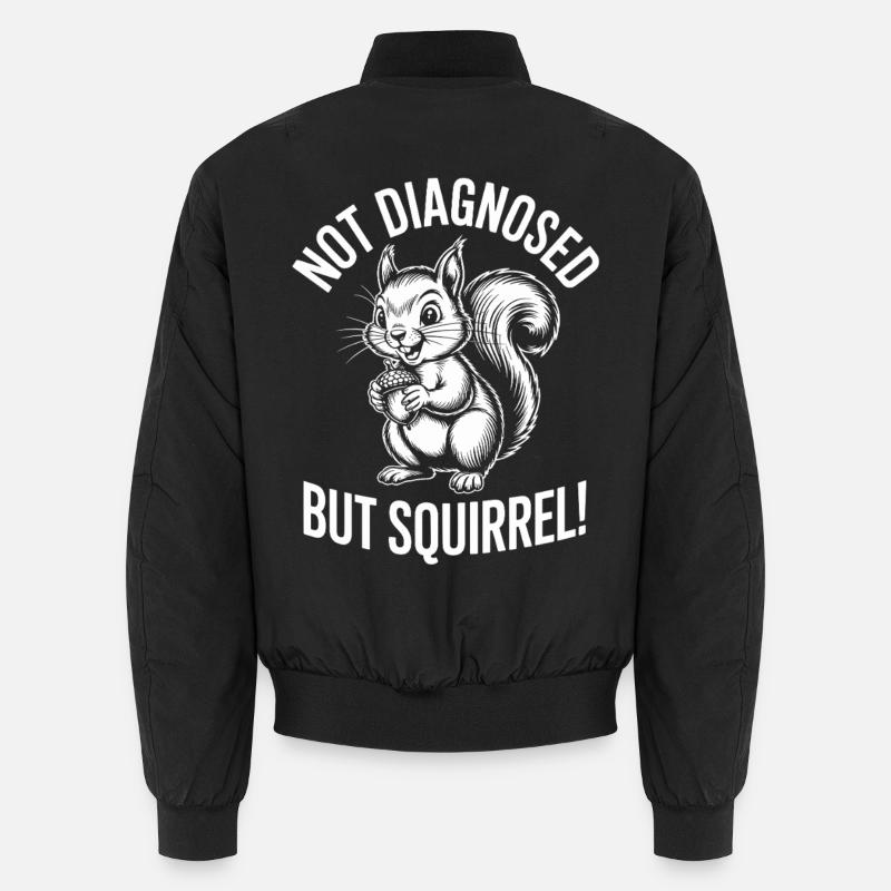 Undiagnosed – Squirrel - Unisex Bomber Jacket - black
