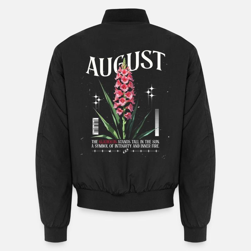 Geburtsblumen August Gladiole Geburtsblume Unisex Bomberjacke