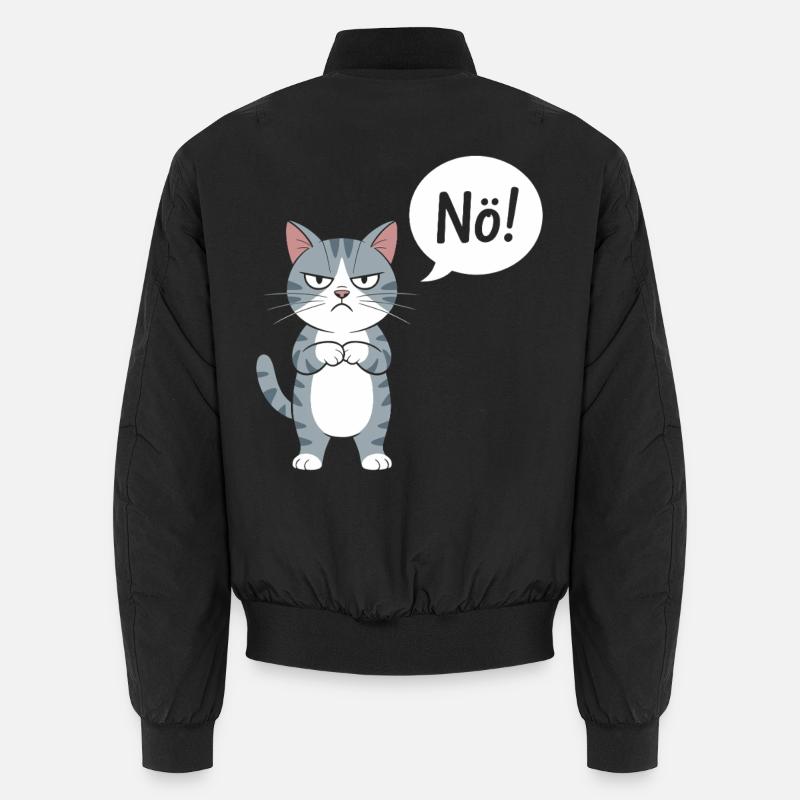 Non! Drôle de chat avec dicton Bomber unisexe