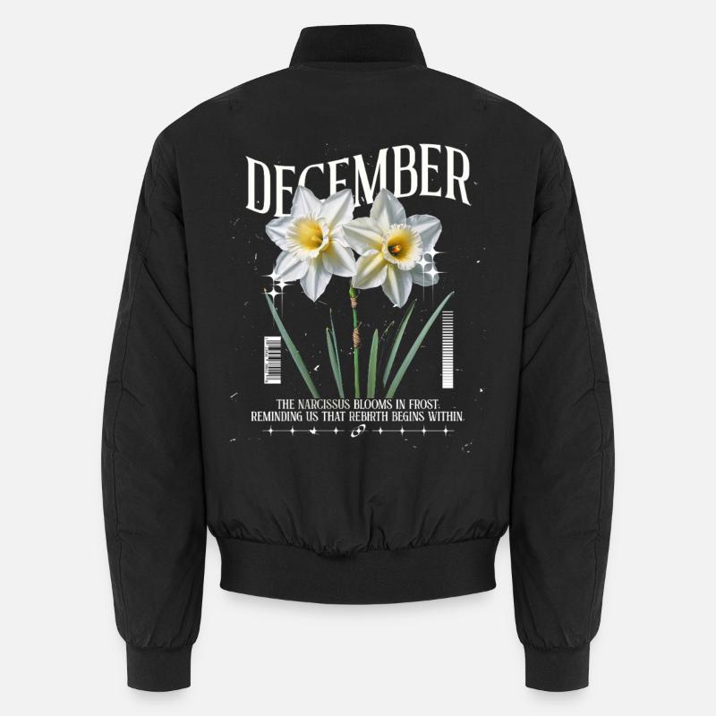 Naissance Fleurs Naissance Fleur Décembre Jonquille Bomber unisexe