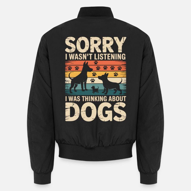 Sorry, I'm only thinking about dogs Unisex Bomber Jacket