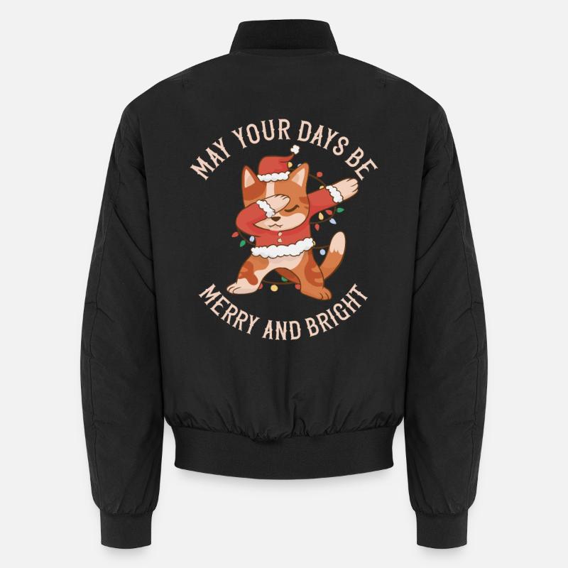 Dabbing Santa Cat - Joyeux Noël Bomber unisexe