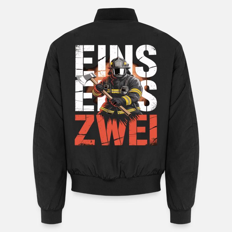 Fire Brigade Saying – 112 Emergency Call Hero in Action Unisex Bomber Jacket