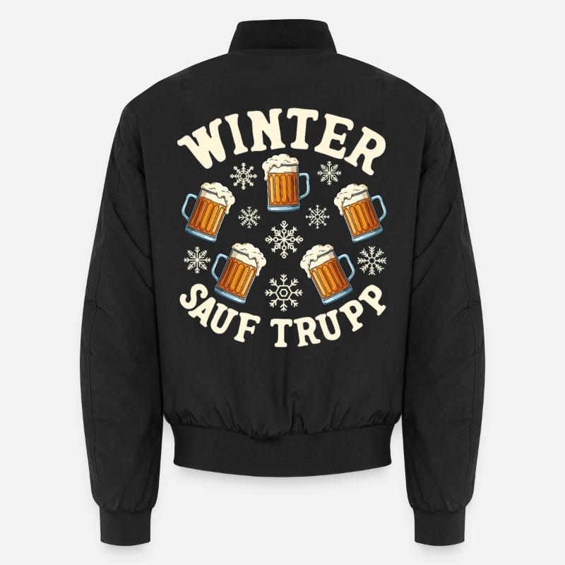 Escouade d’alcool d’hiver - Bomber unisexe - noir