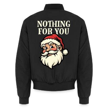 Rien pour vous - Père Noël - Bomber unisexe - noir - Dos - AI Model Male 185 light (185cm)