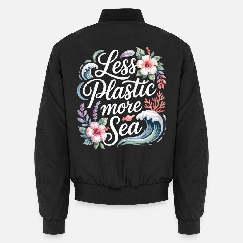 Moins de plastique, plus de mer – Design environnemental, Fleurs Bomber unisexe