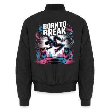 Streetdance Beat – Urban DJ Musik Design - Unisex Bomberjacke - Schwarz - Hinten - AI Model Male 185 light (185cm)
