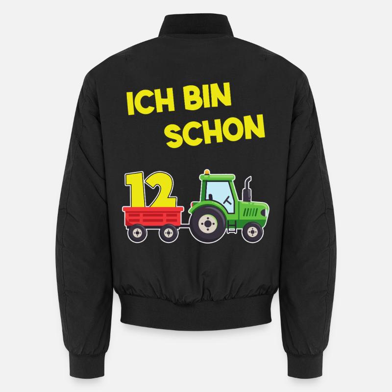 Ich Bin Schon 12 Traktor 12 Jahre Alt Geburtstag  Unisex Bomberjacke