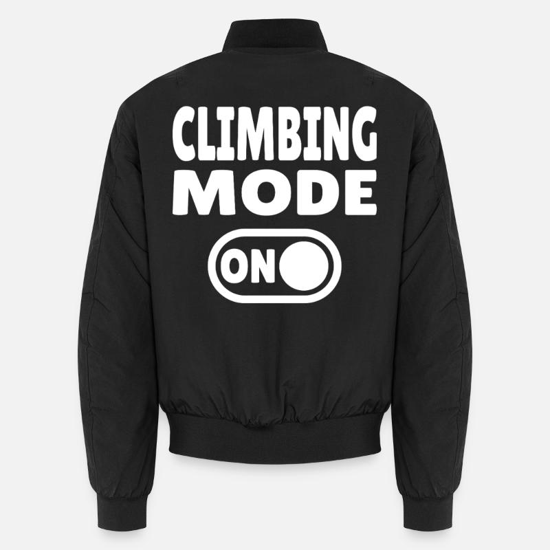 Climbing Mode ON – Boulder & Kletter Style - Unisex Bomber Jacket - black