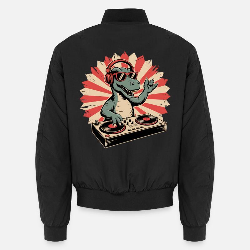 Alligator DJ im Retro-Rhythm - Unisex Bomberjacke - Schwarz
