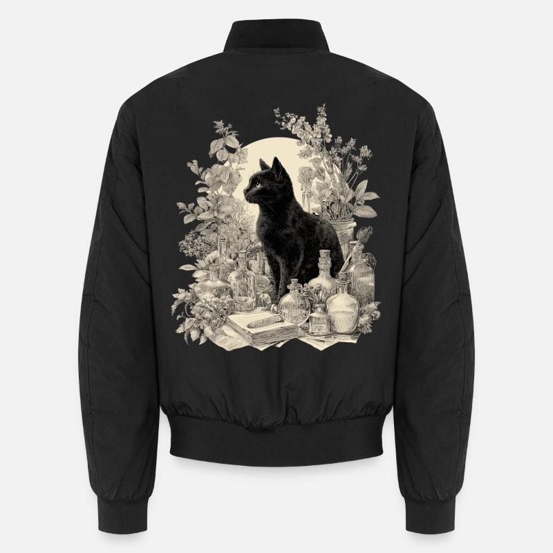 Chat Noir Vintage Apothicaire Bomber unisexe