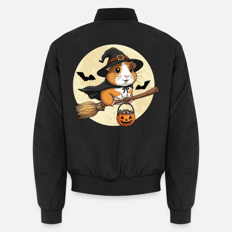 mignon cochon d’Inde sorcière Halloween Bomber unisexe