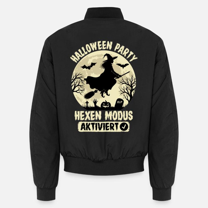 Halloween Party Witches Mode Enabled - Unisex Bomber Jacket - black