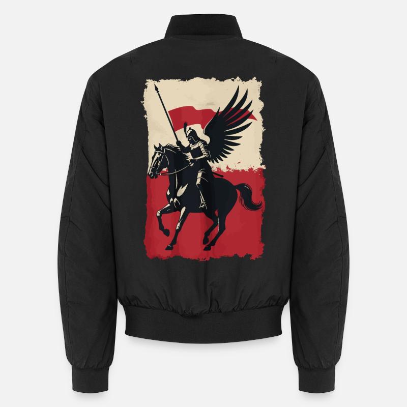 Polnischer Husar mit Flaggendesign Unisex Bomberjacke