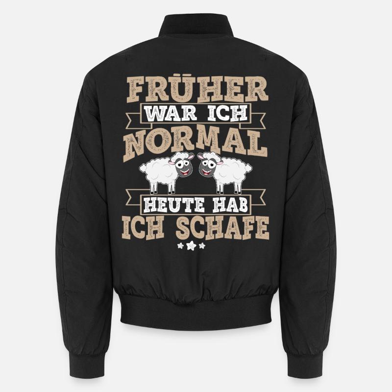 Schafe - Unisex Bomberjacke - Schwarz