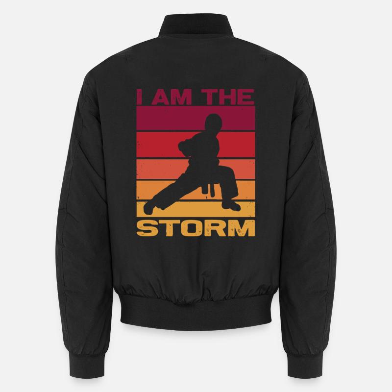 Silhouette einen Karatekämpfer - Combat Contact  Unisex Bomberjacke