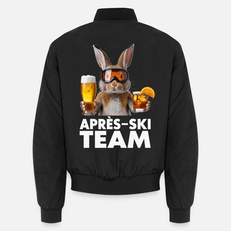 Après-ski bunny team - Unisex Bomber Jacket - black