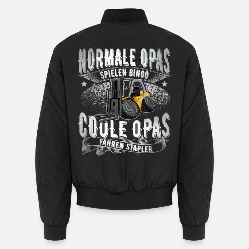Staplerfahrer Opa - Unisex Bomberjacke - Schwarz