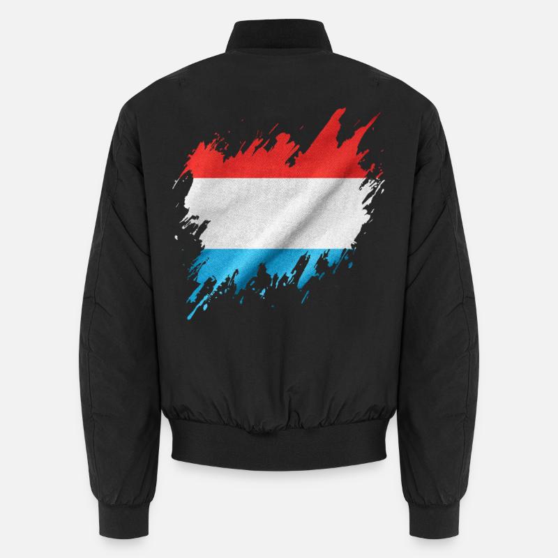 Luxembourg flag, torn style Unisex Bomber Jacket