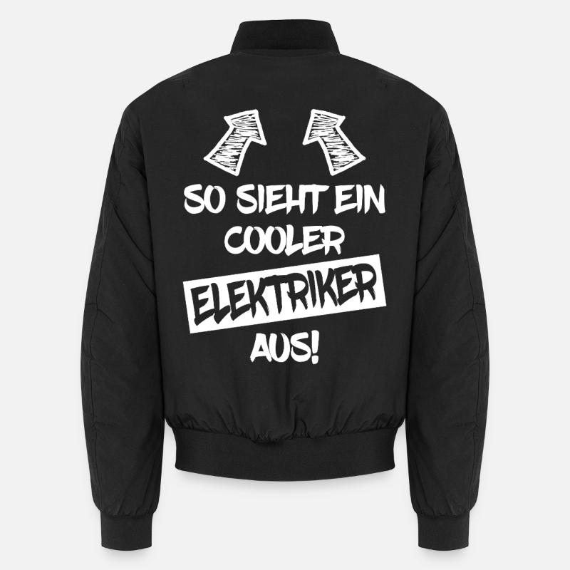 Cooler Elektriker Lustiger Spruch Geschenk Unisex Bomberjacke