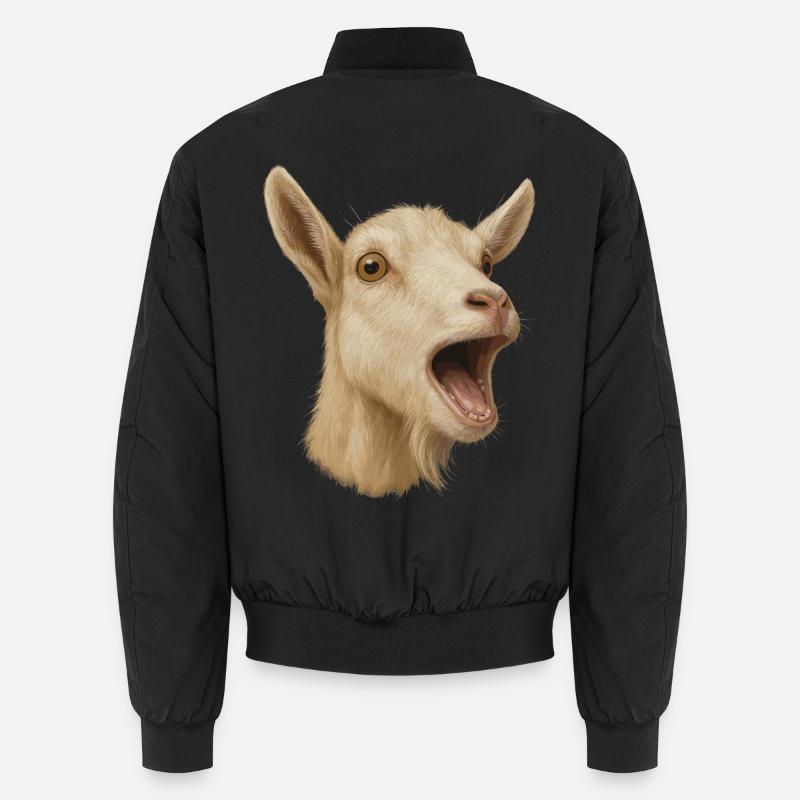 Chèvre Élevage Chèvre Agriculteur Chèvre Tête de Chèvre Bomber unisexe