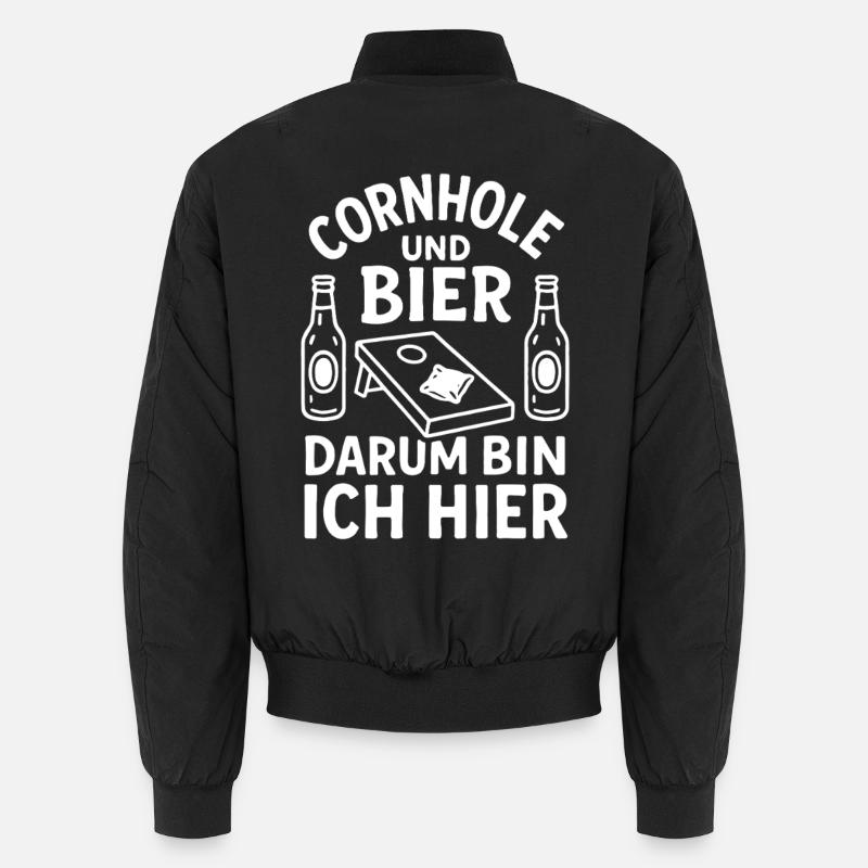Cornhole and Beer - That's Why I'm Here Unisex Bomber Jacket