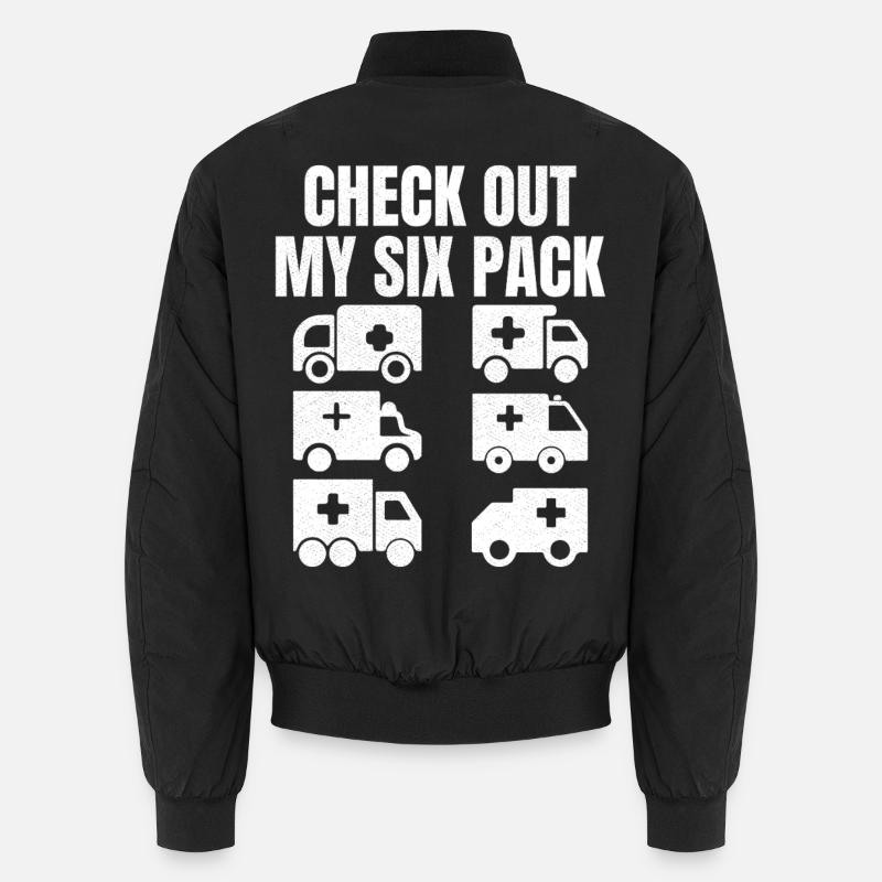 Check out my six pack - Unisex Bomberjacke - Schwarz