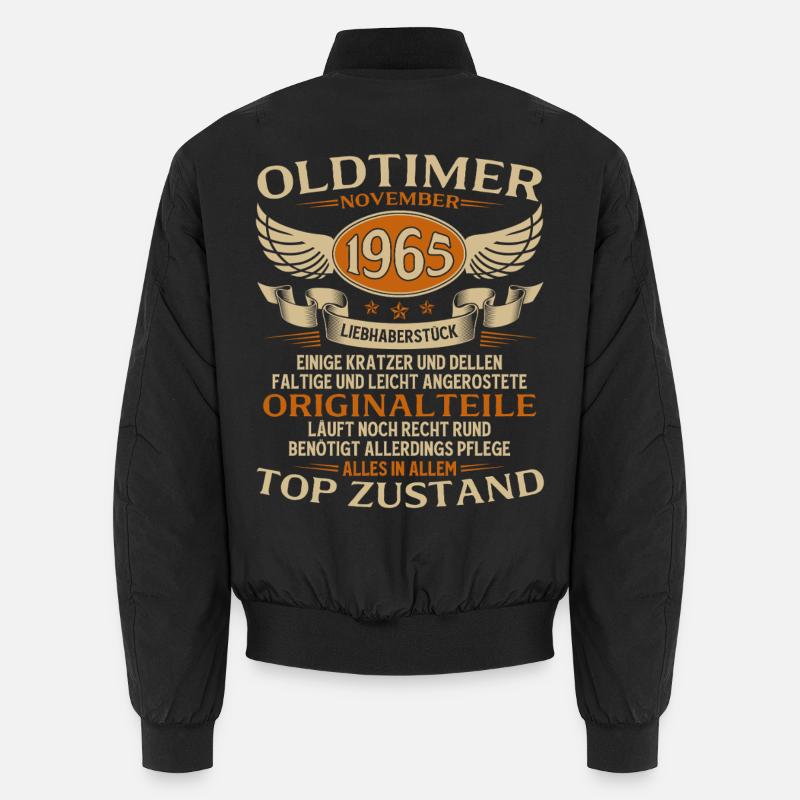 60. Geburtstag Geschenk Oldtimer November 1965 Unisex Bomberjacke