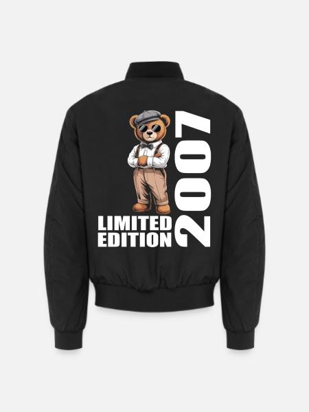 2007 Limited Edition Bär Geburtstag 2007 - Unisex Bomberjacke - Schwarz