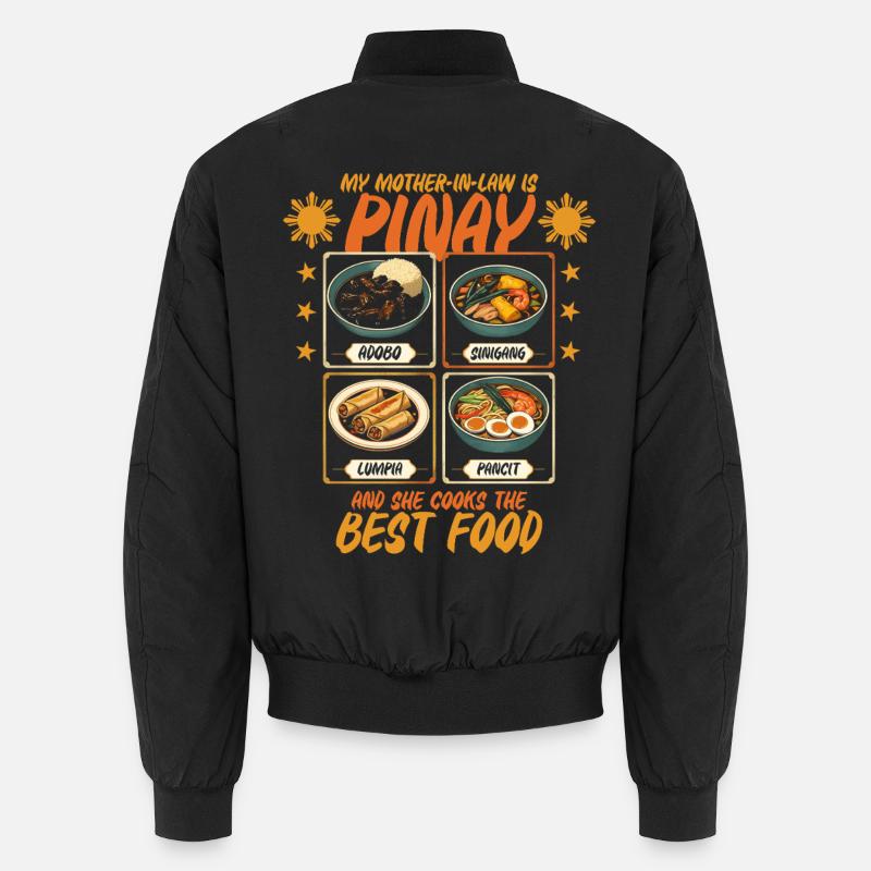 Pinay Schwiegermutter Philippinisch - Unisex Bomberjacke - Schwarz