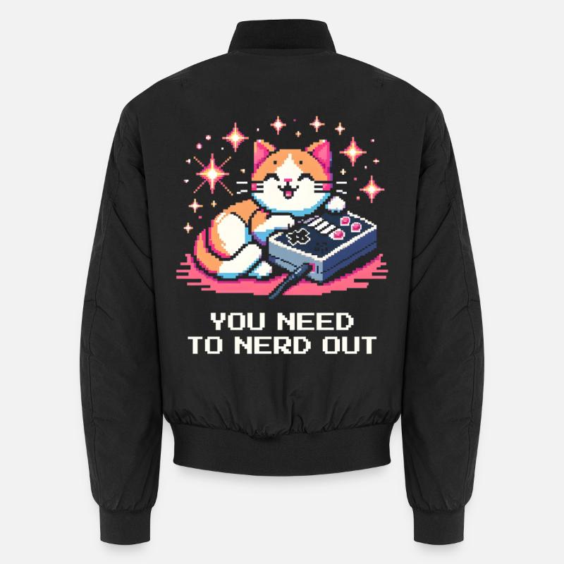 Vous avez besoin de paniquer | Nerd, Chat, Arcade Bomber unisexe
