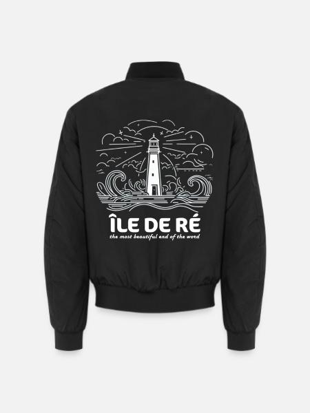 Île de Ré Der schönste Ort der Welt Charente - Unisex Bomberjacke - Schwarz