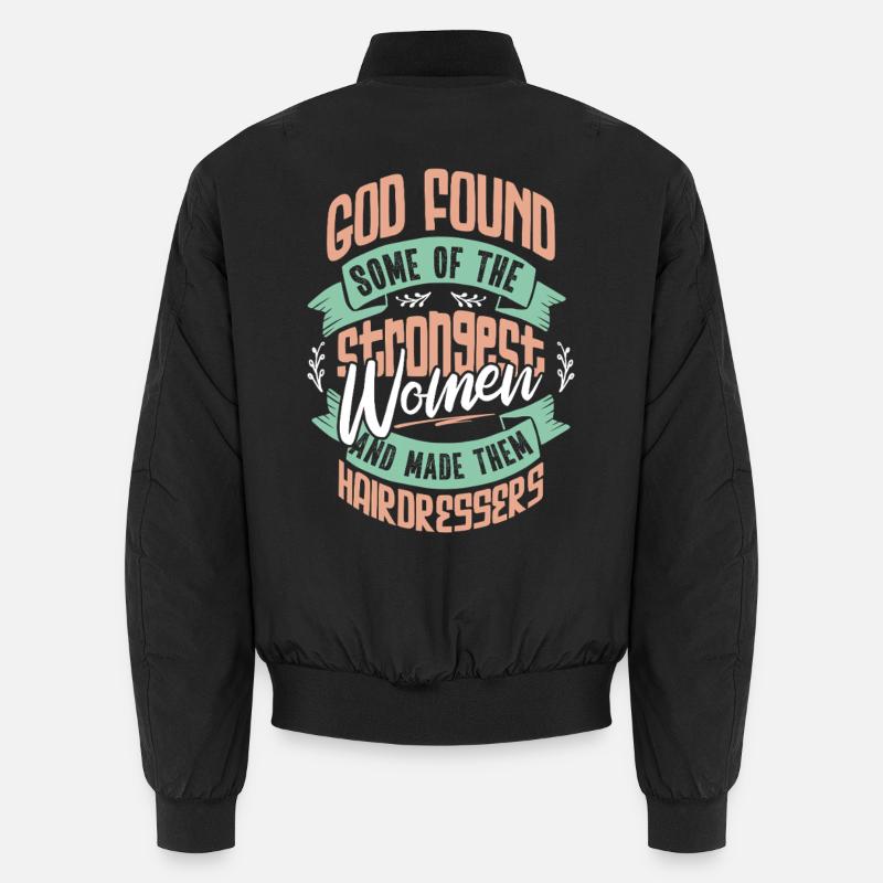 Frisörin Motivation Geschenk - Unisex Bomberjacke - Schwarz