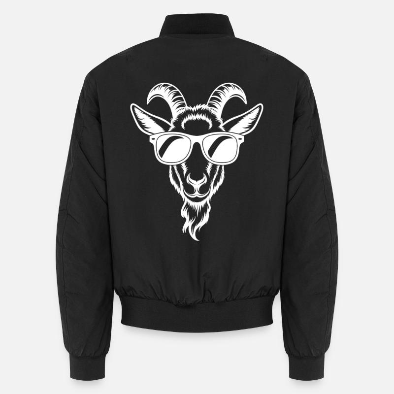 Goat with sunglasses Unisex Bomber Jacket