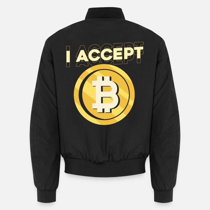 J’accepte le Bitcoin Bomber unisexe