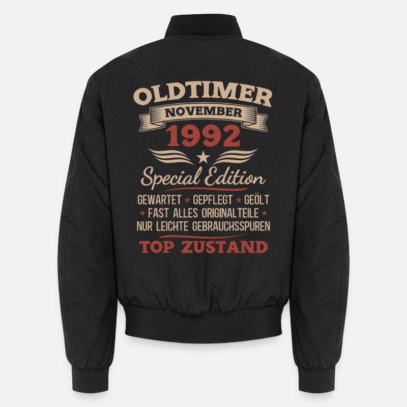 33. Geburtstag Geschenk Oldtimer November 1992 Unisex Bomberjacke