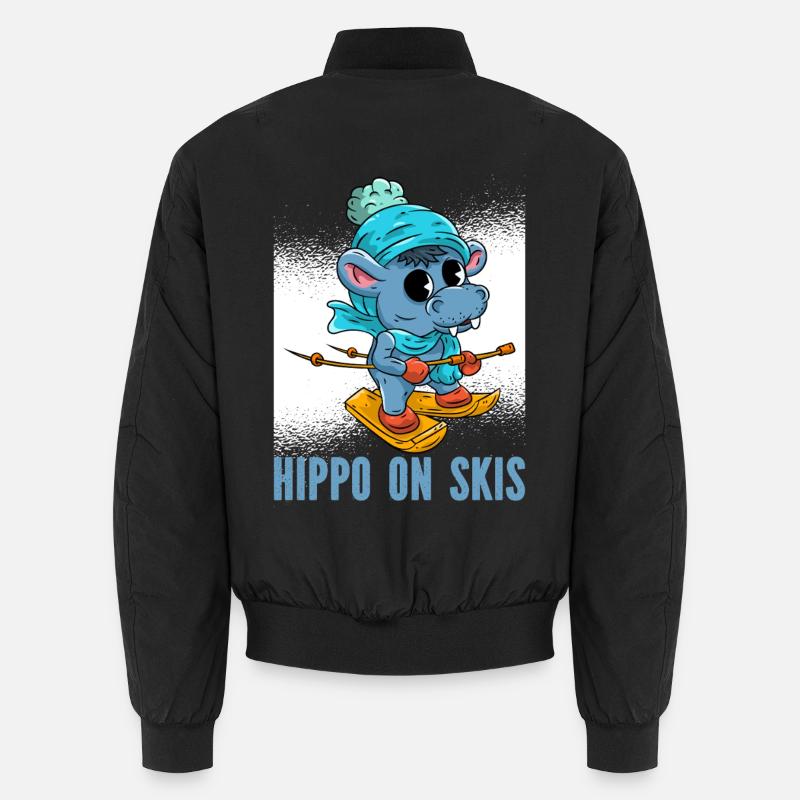 Hippopotame Ski - Bomber unisexe - noir