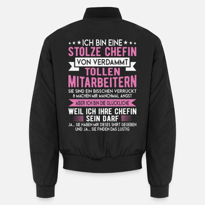 Stolze Chefin Mitarbeiter Spruch Shirt Unisex Bomberjacke